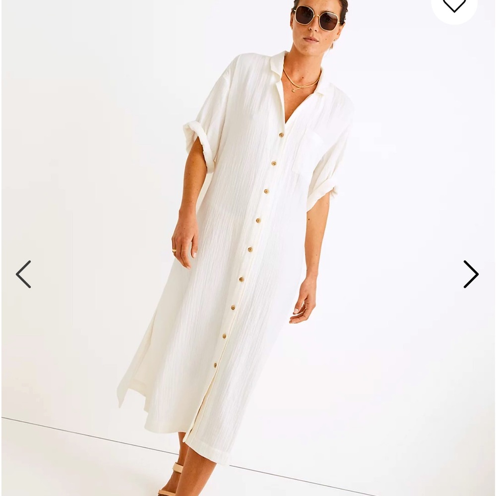 Madewell Lightestspun Cover-Up Maxi Shirtdress